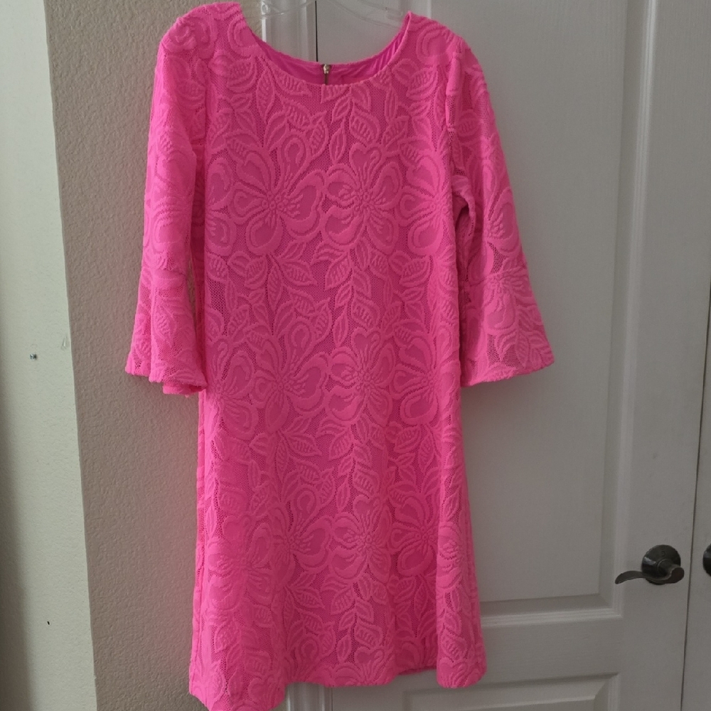 Lilly Pulitzer Vibrant Pink Lace Dress